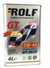 Масло моторное синтетическое ROLF GT 5W40 4л   (Арт.322229)