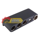 Разветвитель гнезда прикуривателя INTEGO C06 (4 прик+ 2 USB)