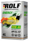 Масла  моторное полусинтетическое ROLF Energy SL/CF 10W40 4л (Арт.322227)